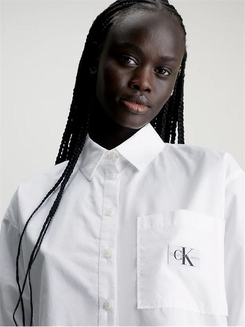 woven label cropped ls shirt CALVIN KLEIN JEANS | J20J2226140LB